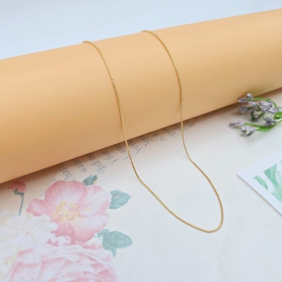 Delicate Rose Gold Plated Chain Necklace with Fine Link Design, XPNL0063 - Picture 1 of 12